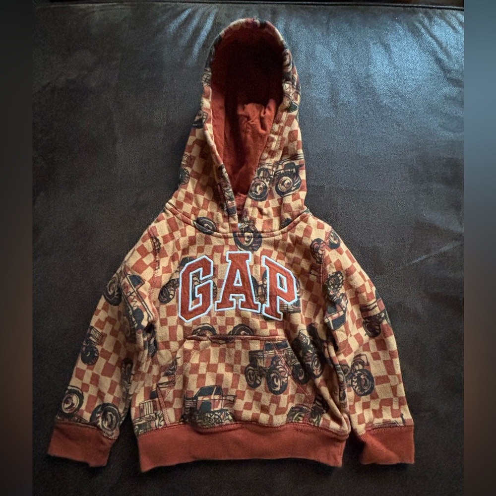 GAP Kids Brown Checkered Hoodie